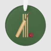 Cricket - Schläger, Schläger und Ball Ornament (Vorderseite)