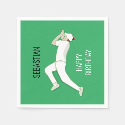 Cricket Serviette (Vorderseite)