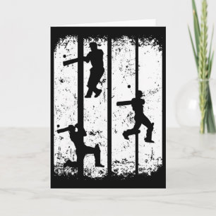 Cricket-Silhouette - Cricket-Spieler Cricket-Fan Karte