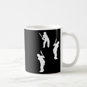 Cricket-Silhouette Cricketspieler-Silhouetten Cric Kaffeetasse