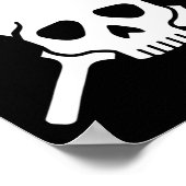 Cricket Skull  Poster (Ecke)