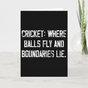Cricket-Spaß fliegt und Grenzen liegen Comedy-Zita Karte