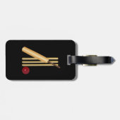 Cricket-Spiel, anpassbarer Text Gepäckanhänger (Rückseite horizontal)