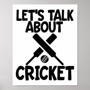 Cricket-Spiel für Männer, lasst uns über Cricket s Poster