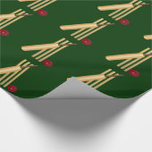 Cricket-Spiel Geschenkpapier (Ecke)