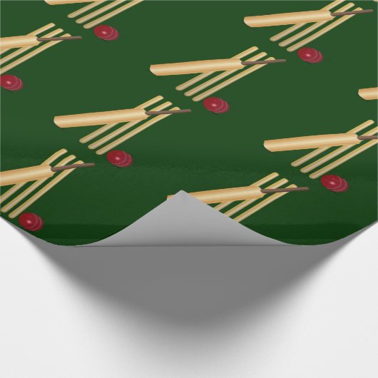Cricket-Spiel Geschenkpapier (Ecke)