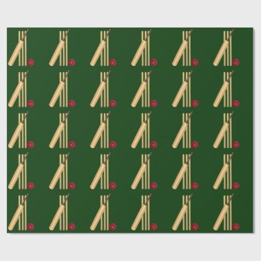 Cricket-Spiel Geschenkpapier (Flach)