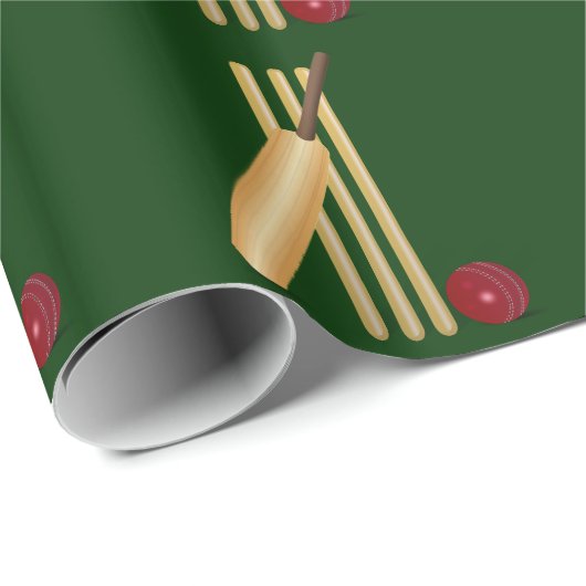 Cricket-Spiel Geschenkpapier (Rolleneckpunkt)