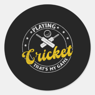 Cricket spielen, das ist mein Spiel - Cricket Cric Runder Aufkleber
