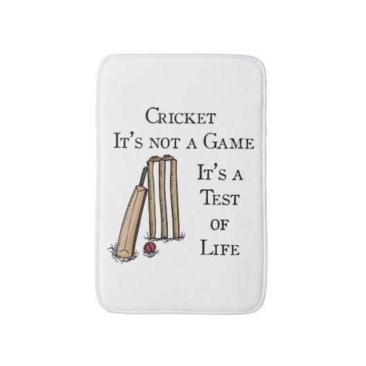 Cricket-Spieler, Cricket Badematte (Vorderseite Vertikal)