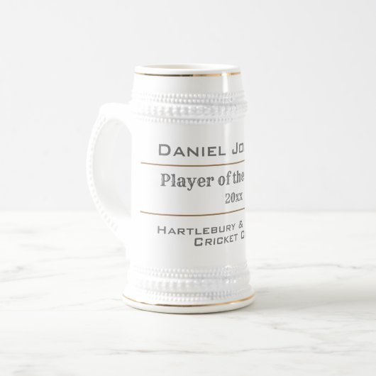 Cricket-Spieler der Saison Bierglas (Vorderseite Links)