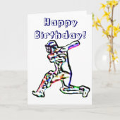 Cricket-Spieler-Geburtstagskarte Karte (Gelbe Blume)