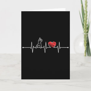 Cricket-Spieler Herzschlag-Geschenk Ekg Cricket-Fa Karte