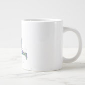 Cricket-Spieler in Aquarellfarbe Jumbo-Tasse (Rechts)