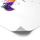 Cricket-Spieler in Aquarellfarbe Poster (Ecke)