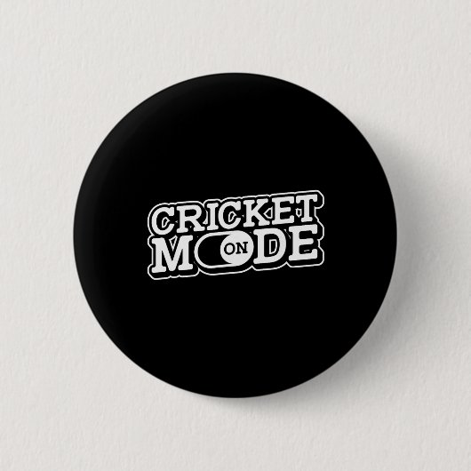 Cricket Sport Cricket T - Cricketspieler Button (Vorderseite)