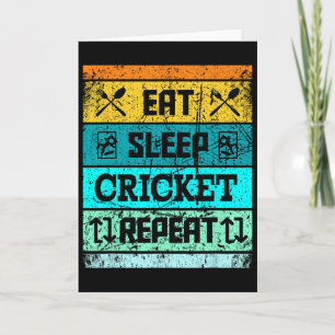 Cricket Sport Cricket Team Essen Schlaf Cricket Tr Karte
