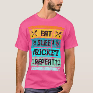 Cricket Sport Cricket Team isst Schlaf Cricket Jer T-Shirt
