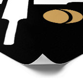 Cricket Sport Silhouette Logo Poster (Ecke)