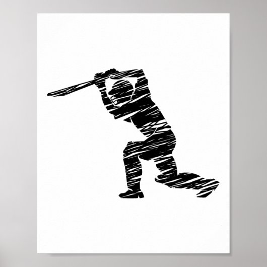 Cricket Sport Spieler 1  Poster (Vorne)