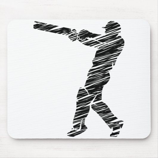 Cricket-Sportler 6 Mousepad (Vorne)