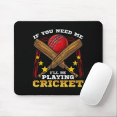 Cricket Sports Game Funny Apparel Gift Mousepad (Mit Mouse)