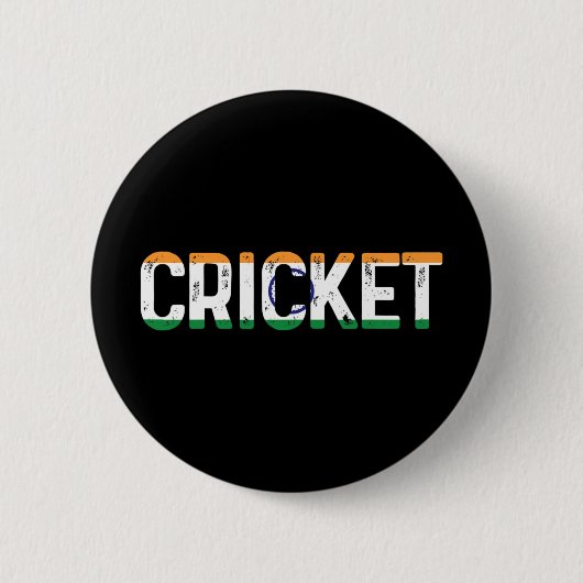 Cricket-Sportspieler Indien Cricket  Button (Vorderseite)