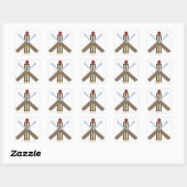 Cricket Square Sticker/Labels Quadratischer Aufkleber (Blatt)