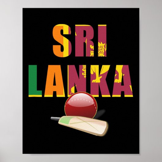 Cricket Sri Lanka Flagge T Ll Poster (Vorne)