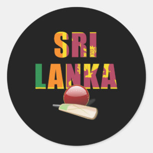 Cricket Sri Lanka Flagge T Ll Runder Aufkleber