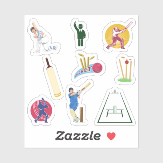 Cricket Stickers Aufkleber (Blatt)
