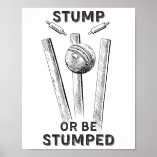 Cricket T20 Jersey Stump oder gestumpt werden  Poster