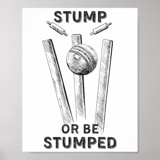 Cricket T20 Jersey Stump oder gestumpt werden  Poster (Vorne)