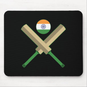Cricket T Cricket Ll Indische Flagge Indien Cricke Mousepad