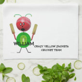 Cricket Team Geschirrtuch (Gefaltet)