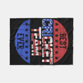 Cricket Team Player Independence Day Patriotic Usa Fleecedecke (Vorderseite (Horizontal))