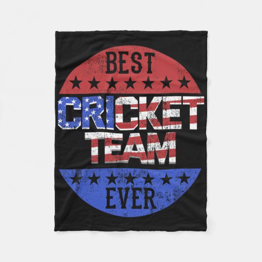 Cricket Team Player Independence Day Patriotic Usa Fleecedecke (Vorderseite)