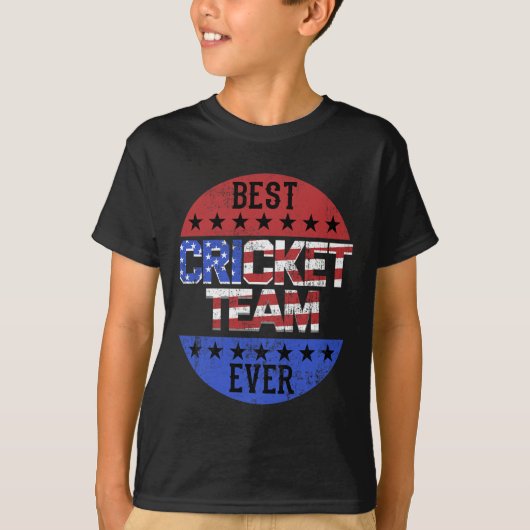 Cricket Team Player Independence Day Patriotic Usa T-Shirt (Vorderseite)