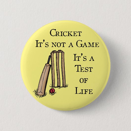 Cricket-Test-Abzeichen Button (Vorderseite)