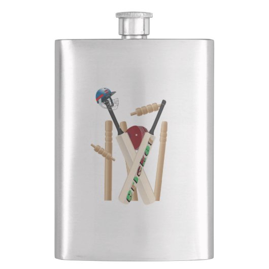 Cricket the Game, Classic Hip Flask Flachmann (Vorderseite)