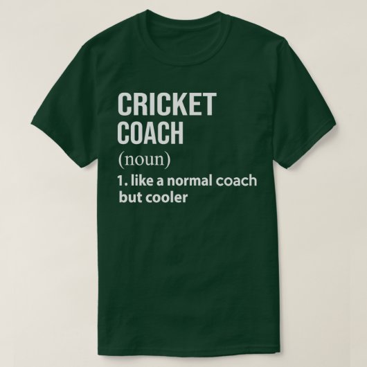 Cricket-Trainer wie ein normaler Coach, aber coole T-Shirt (Design vorne)