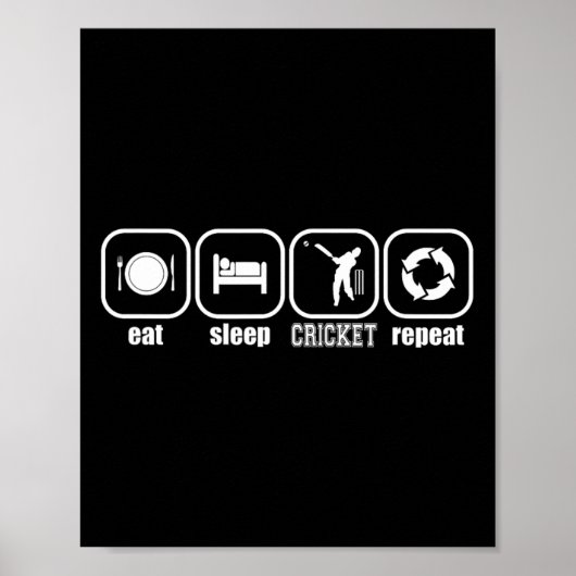 Cricket-Training essen Poster (Vorne)