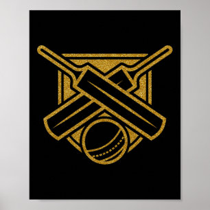 Cricket Tsman Tting Test Match T-Shirt  Poster