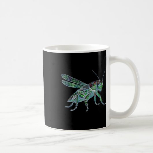 Cricket Unique Sports Bug Steampunk Grhopper Natur Kaffeetasse (Rechts)