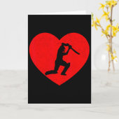 Cricket Valentine Herzform Cricket Liebhaber  Karte (Gelbe Blume)