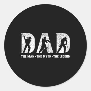 Cricket-Vater Der Mann Der Mythos Die Legende Vate Runder Aufkleber