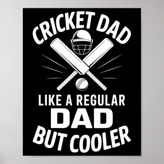 Cricket-Vater Lustiger Cricket  Poster (Vorne)