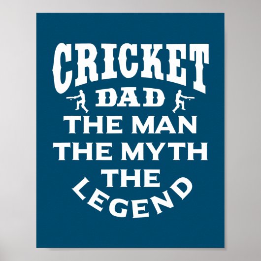 Cricket Vater Man Der Mythos der Legende Cricket Poster (Vorne)