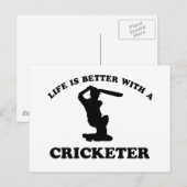 Cricket Vector-Designs Postkarte (Vorne/Hinten)