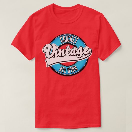 Cricket Vintag Alles Retro T-Shirt (Design vorne)